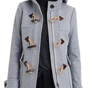J.Crew Gray Melton Wool Toggle Coat - size 4
